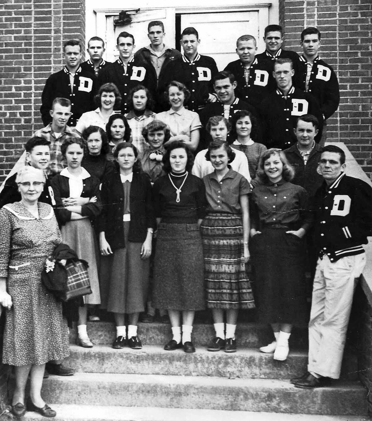 Class of 1956 on DHS steps