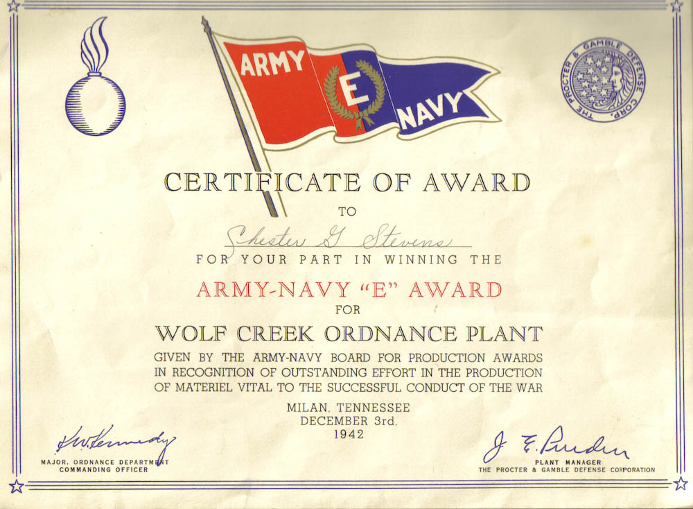 certificate 1942